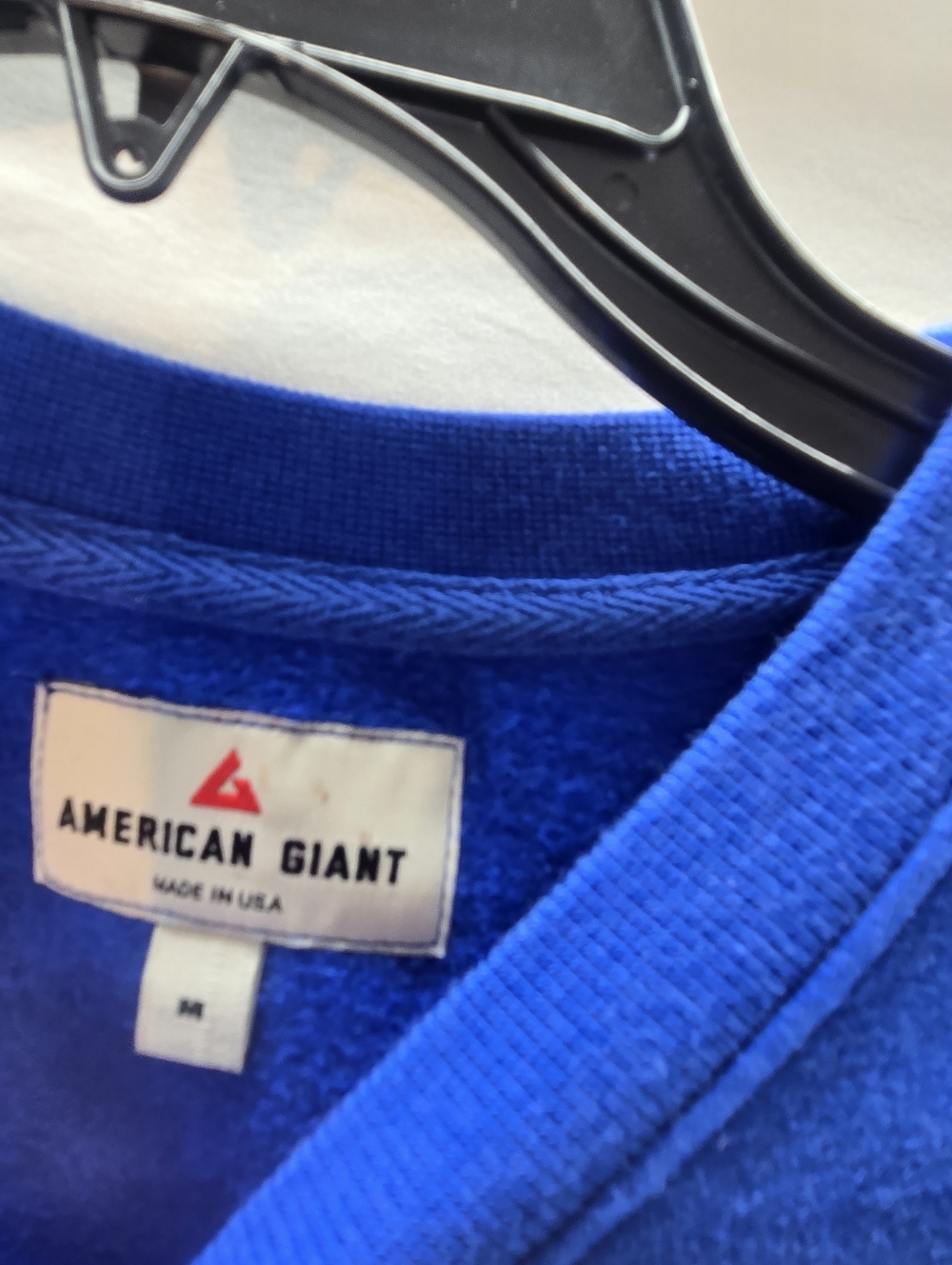 American Giant Women's Size Medium Blue Modal Fleece Crew Sweatshirt NWOT - Picture 3 of 5